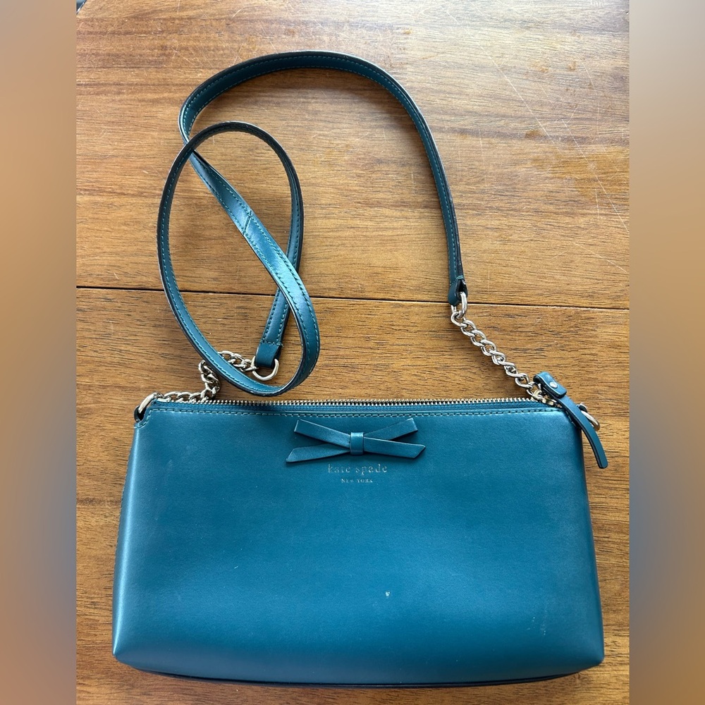 Kate Spade ♠️ Sawyer Street Declan Leather Crossbody Purse with Bow Accent